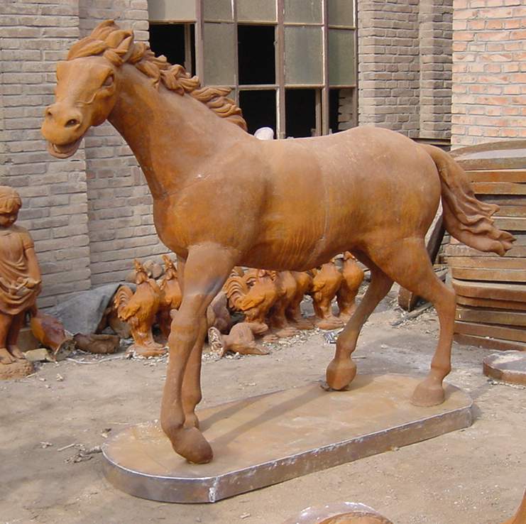 cast iron four season statue and animal statue 5