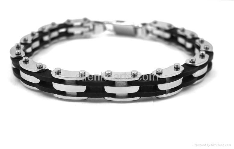 titanium and stainless steel bracelet