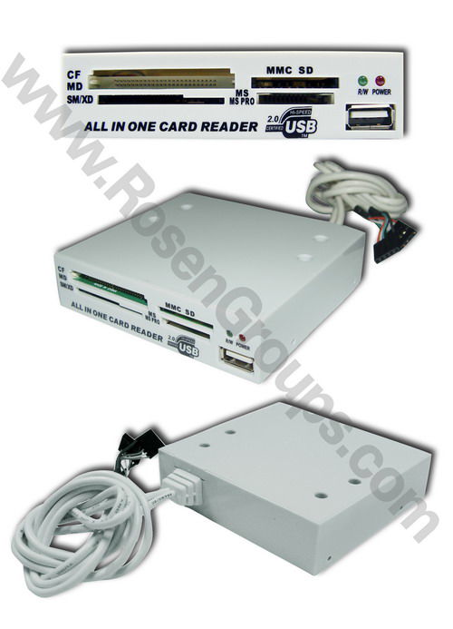 3.5" all-in-one inner card reader with USB hub 1