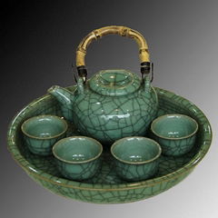 Celadon porcelain tea set