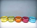 glass spray color candle holder 1