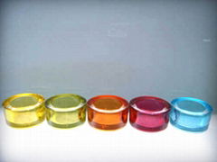 glass spray color candle holder