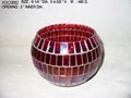 glass mosaic round ball candle holder 1