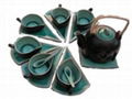 Black and green tea set