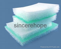 Paint-stop glass fiber filter media for