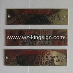 metallic label-steel sign