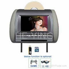 7" inch Car Headrest DVD player with SD card reader and USB slot