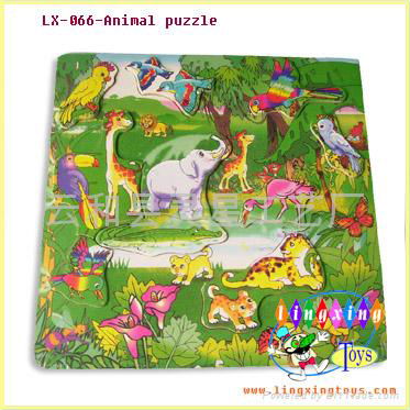 木制玩具,LX-066,动物拼图