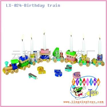 木製玩具,生日小火車(LX-024)