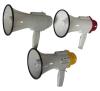 megaphones, loudspeakers