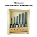 6pc Mortising Bits Set w/Wooden Case 1