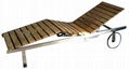 Stainless Steel Teak Sun Bed