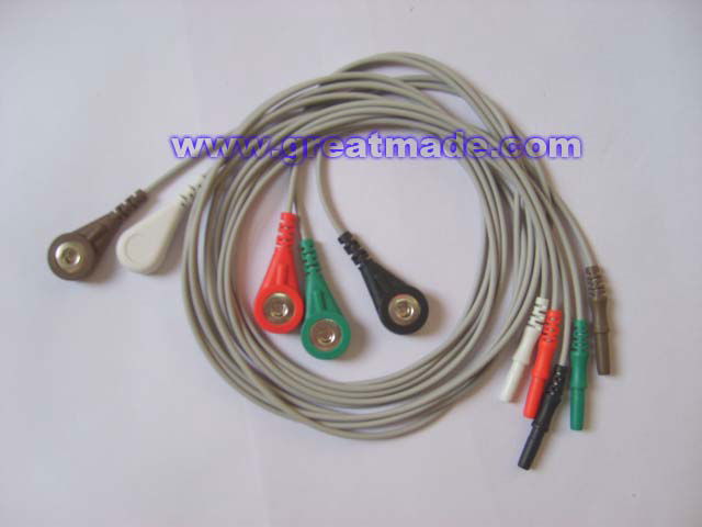 Spo2 sensor and adapter cable ,Spo2 probe ,ECG cable and  leadwires 5