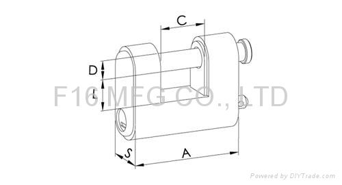 High Security Pad Lock (83mm) 3