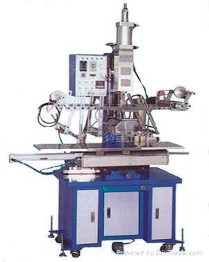 Flat heat transfer machine with rubber roller