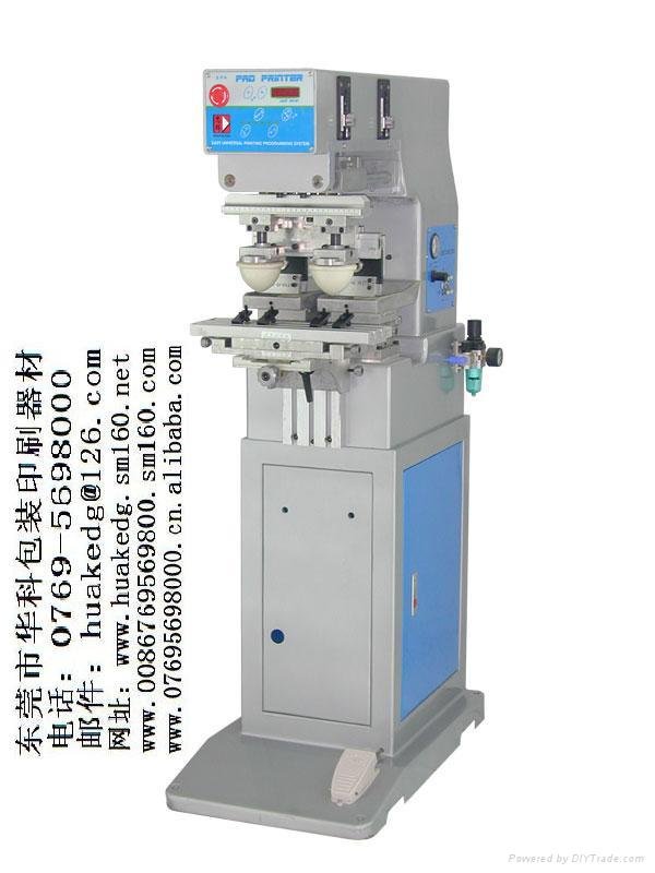 Pneumatic two color pad printer with conveyor 4
