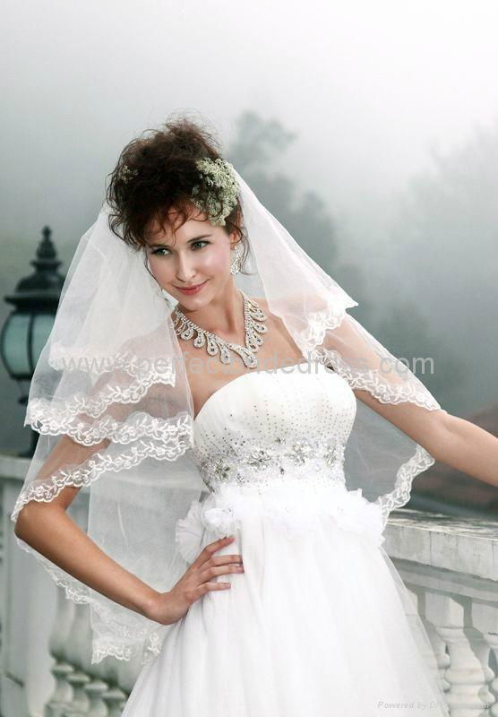 Organza Strapless A-Line Elegant Wedding Dress WD-3575 2