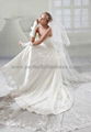 Lace and Satin Strapless Sweetheart A-Line Elegant Wedding Dress WD-3573 2