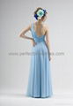 Chiffon One-Shoulder Sweetheart Empire Long Bridesmaid DressBK-0261 2