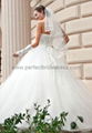 Satin and Tulle Strapless Ball Gown Elegant Wedding Gown Bridal Dress WD-3536 2