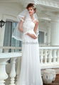 Chiffon One-Shoulder Column Destination  Wedding Gown Bridal Dress WD-3525 1