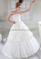 Taffeta Strapless A-Line Simple Wedding Gown Bridal Dress WD-3523 1