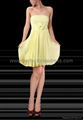 Chiffon Strapless A-Line Short Bridesmaid Dress Wedding Gowns P-3361 1