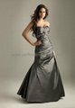 Taffeta Strapless Sweetheart Mermaid Long Prom Evening Dress Party Wear P-0536