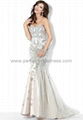 Satin Strapless Mermaid Long Prom Dress Evening Dress Party Wear P-0901 2