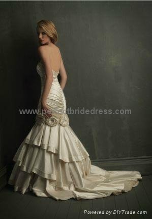 Taffeta Strapless Mermaid 2 in 1 Wedding Dress WD-3906 3