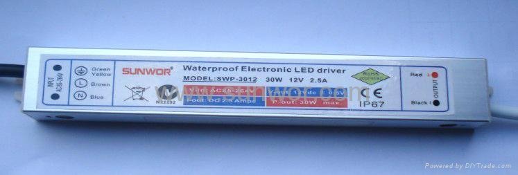 30W Waterproof LED Power Supply 