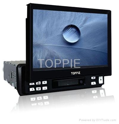 Toppie 7 inches VGA Touch Screen Fully-Motorized In-Dash Car TFT-LCD Monitor  