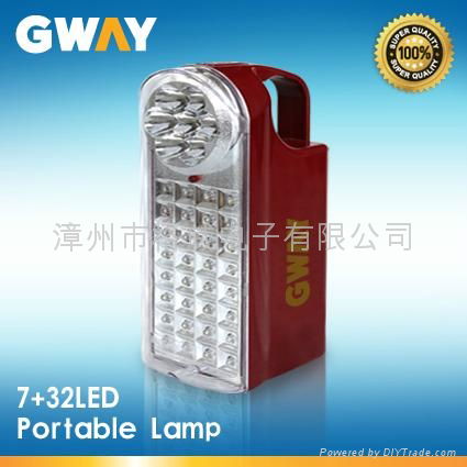 7+32 LED Rechargeable Lantern with 6V/4Ah Sealed Lead-acid Battery