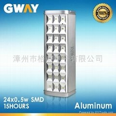 24-piece SMD LED Rechargeable Lanterns with 6V 4Ah Sealed Lead-acid Battery 