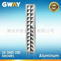  24pcs 0.5W SMD LED Rechargeable Emergency Lights, Made of Aluminum