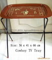 Cow boy TV tray Table