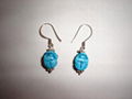 scarab silver earing