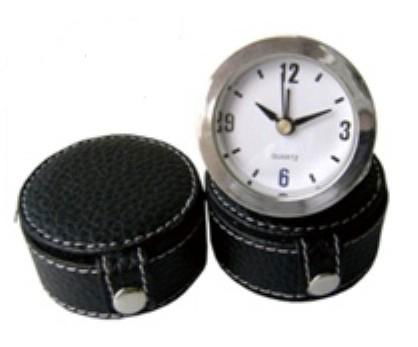 Leather travel alarm clock 2