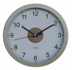 Solar power wall clock