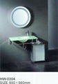 Glass wash basin set