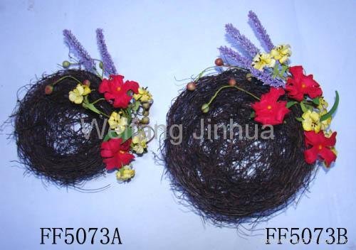 artificial flower nest,bird nest,bird decoration,twig nest