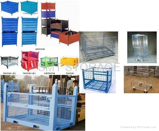 Storage wire mesh pallet container 4