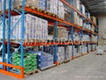 Storage shelves and selective warehouse pallet racking