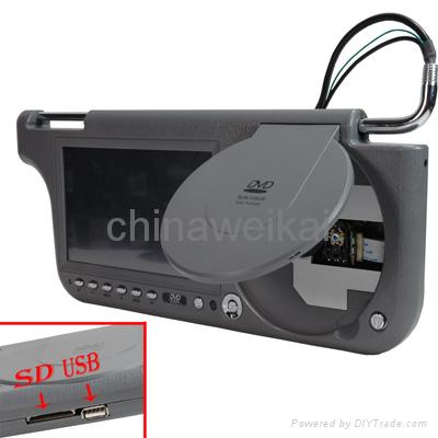 7inch Sun visor DVD monitor with TV with FM Transmission 2