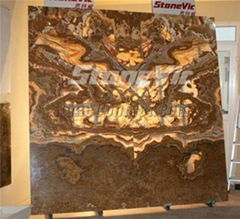 Tiger onyx tranlucent panel