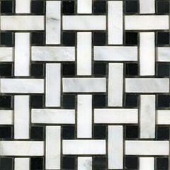marble mosaic-basketweave pattern