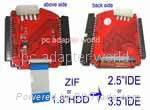 ZIF/1.8"IDE to 2.5"/3.5"IDE adapter