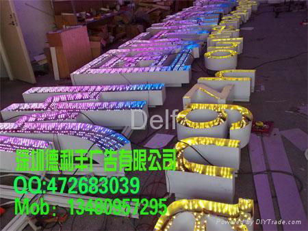 Resin light-emitting species characters, led luminous words pouring