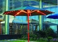 WOODEN UMBRELLA WITH CHRISTMAS LIGHT