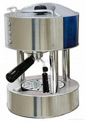 Espresso coffee machine with stainless housing